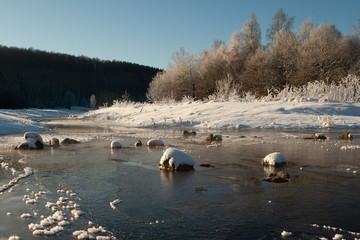 Eiskristall, Winterlandschaft, Himmel