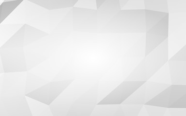 Fototapeta premium White abstract background. Lowpoly backdrop. Crumpled paper. 3D illustration