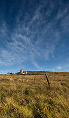 farmland landscape with wispy clouds outside Clarence, Free State, South Africa