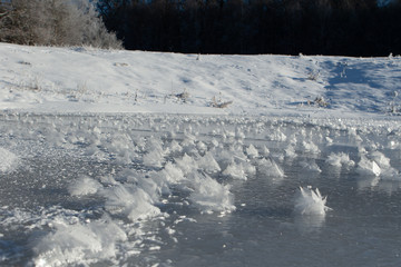 Eiskristall, Winterlandschaft, Himmel