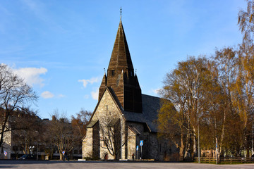 Fototapeta na wymiar Voss Church in Hordaland County, Norway