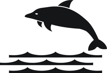 Dolphin simple design vector icon