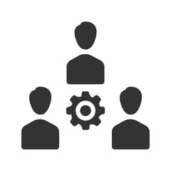 Business teamwork, support team icon