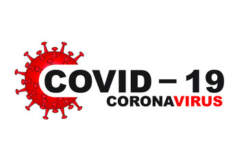 Coronavirus (COVID-19) infection medical with typography and copy space.Coronavirus disease named COVID-19, pandemic risk background vector illustration