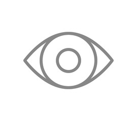 Human eye line icon. Organ of the visual system symbol