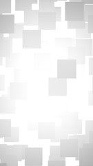 White abstract background. Misty backdrop with grey squares. 3D illustration