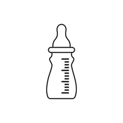 Baby milk bottle icon design template vector isolated
