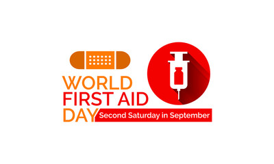 Vector illustration on the theme of World First Aid day observed each year on second Saturday of September across the globe.