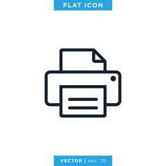 Printer Icon Vector Design Template