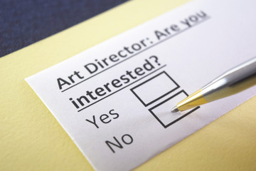 One person is answering question about art director.