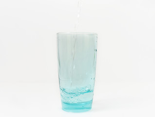 clear clear water in a tall glass