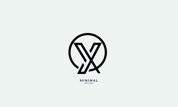 Alphabet letter monogram icon logo QY