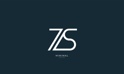 Alphabet letter monogram icon logo ZS