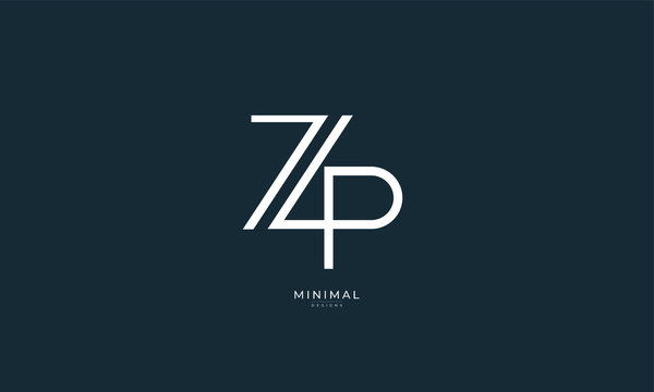 Alphabet letter monogram icon logo ZP