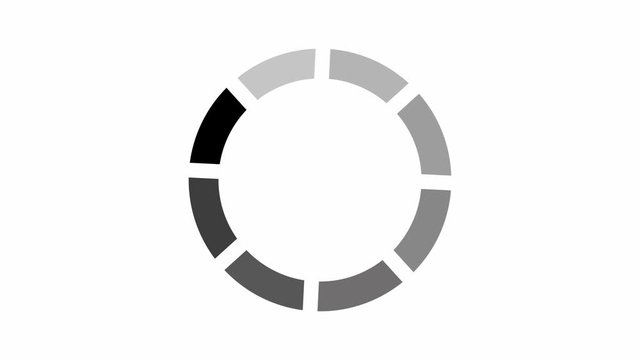 Loading circle icon on white background animation