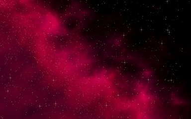 Colorful and beautiful space background. Outer space. Starry outer space texture. Templates, red background. 3D illustration