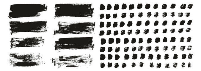 Flat Paint Brush Thin Short Background & Straight Lines Mix High Detail Abstract Vector Background Mix Set 