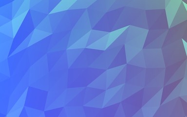 Abstract triangle geometrical blue background. Geometric origami style with gradient. 3D illustration