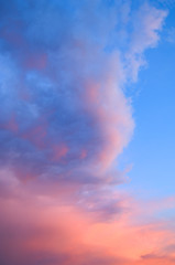 sunset sky with clouds
