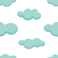 Vector abstract seamless background with clouds. Great for paper, card, wallpaper, banner, fabric, interior. Endless pattern.
