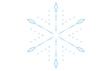 青い雪の結晶のベクターイラスト