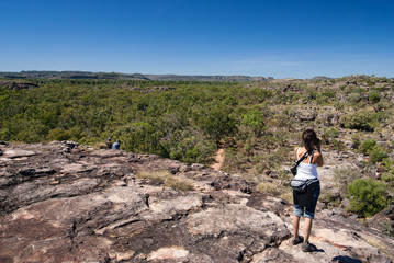 Kakadu National Park, Kakadu National Park, Northern Territories, Australia - June 2007: Panoramic view across the park from Nourlangie Ridge
