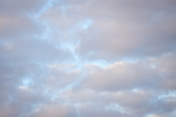 Fototapeta premium Beautiful cloudy overcast day sky texture. Photo taken in Europe, Latvia.