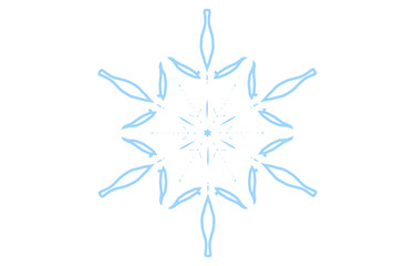 青い雪の結晶のベクターイラスト