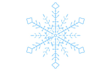 青い雪の結晶のベクターイラスト