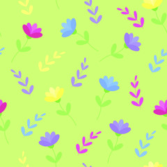 The pattern of leaves and flowers