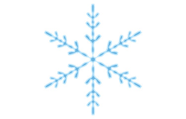 青い雪の結晶のベクターイラスト