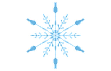 青い雪の結晶のベクターイラスト
