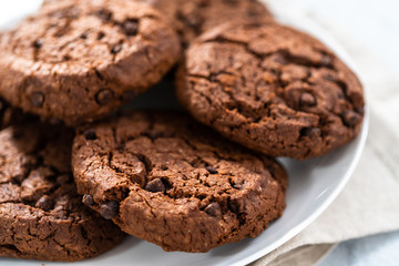 Double chocolate chip cookies