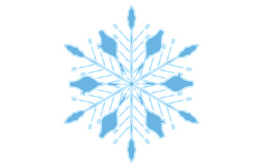 青い雪の結晶のベクターイラスト