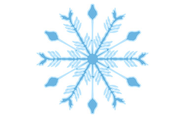 青い雪の結晶のベクターイラスト