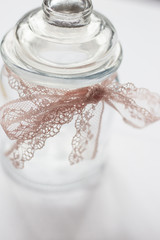 lace bow on a jar