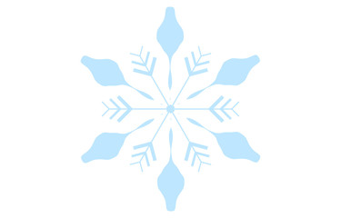 青い雪の結晶のベクターイラスト