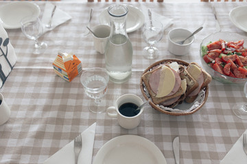 table setting for a dinner