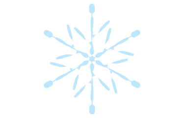 青い雪の結晶のベクターイラスト