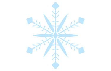 青い雪の結晶のベクターイラスト