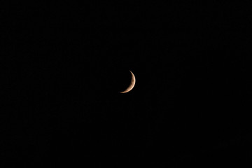 Obraz na płótnie Canvas Beautiful view of a crescent at the night.