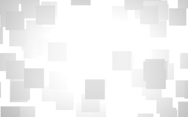 White abstract background. Misty backdrop with grey squares. 3D illustration