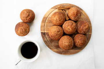 Apple Cinnamon Muffins with coffee