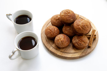 Apple Cinnamon Muffins with coffee