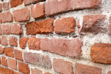 close up on an old bricks wall with copy space for your text