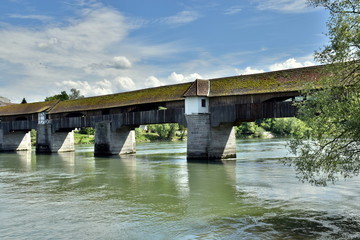 Fototapeta premium Brücke über den Rhein in Bad Säckingen
