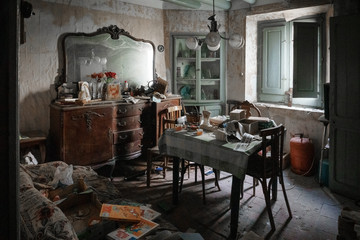 interior of the old house