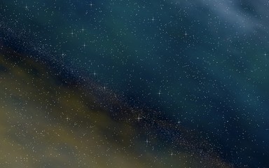 Colorful and beautiful space background. Outer space. Starry outer space texture. 3D illustration