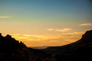 Sunset in the desert