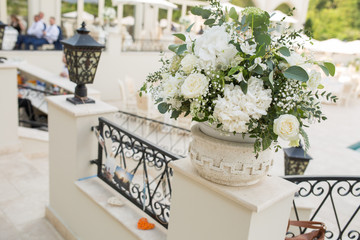 flowers on the balcony